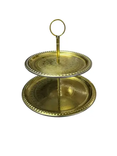 Plateau à étage doré